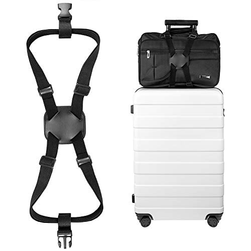 Baoblaze 2 Pieces Luggage Strap Elastic Travel Baggage Suitcase Adjustable Belt Travel Attachment 